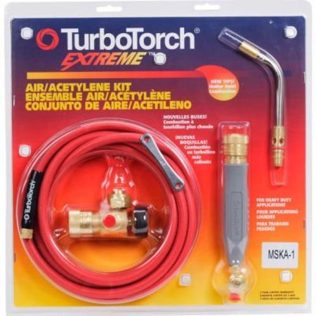ESAB WELDING & CUTTING TurboTorchÂ Extreme Â Standard Torch Kits, MSKA-1 Multi Swirl Kit, Air Acetylene, 12' Hose 0386-0366
